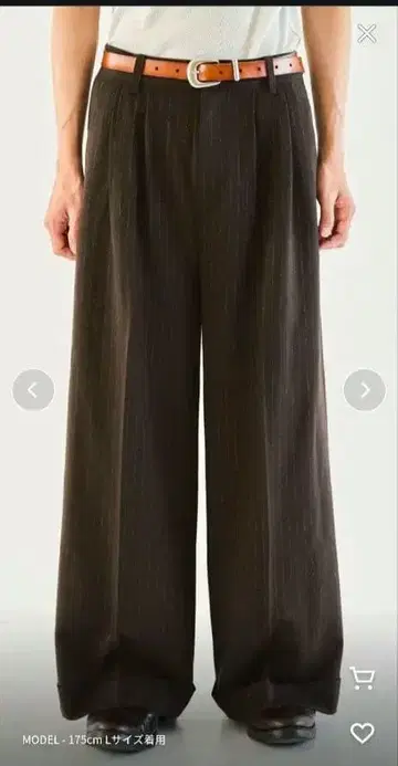 CAMPHOR WOOD 2 턱 와이드 배기 플레어 라메 슬랙스