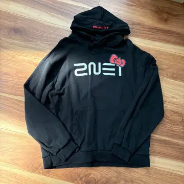 2NE1 헬로키티 콜라보 후디 후드티 블랙 M