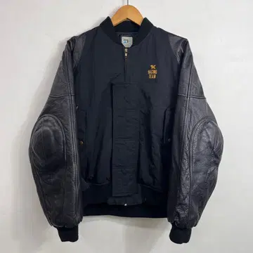 80s 가타야마 케이자이 가죽 바시티 자켓 레이싱 VINTAGE