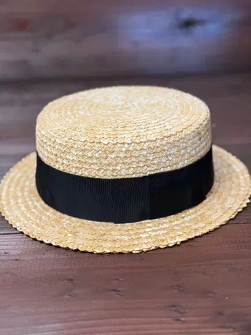 다나카 모자 가게 오니무기 캉캉 모자 한스 밀짚모자 블랙 리본 60cm