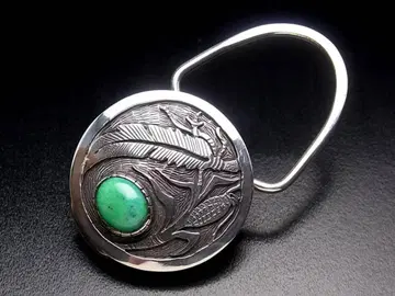 호피족 전통 디자인 키링 옥수수 애리조나산 터키석 알 포함