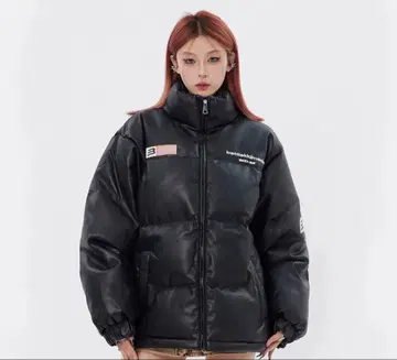 100StarS PU 가죽 다운 자켓