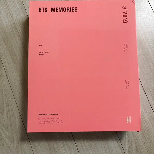 BTS 방탄소년단 2019 메모리즈