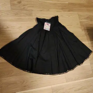 마리아 막달레나 레이스업 하이웨스트 스커트 블랙