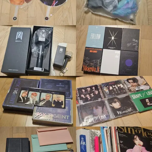 몬스타엑스 굿즈 일괄 양도 (응원봉, 키노, 잡지 등)