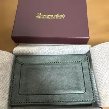 로로마 클래식 명함지갑 명함입 명함케이스 그린 미사용