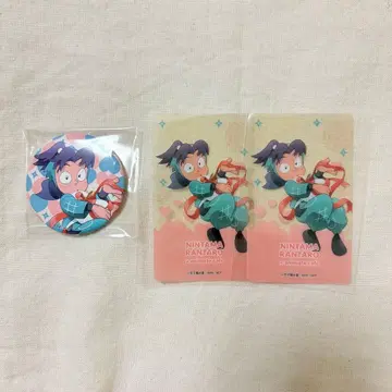 닌타마 란타로 애니카페 키리마루 캔뱃지 코스터 클리어 카드