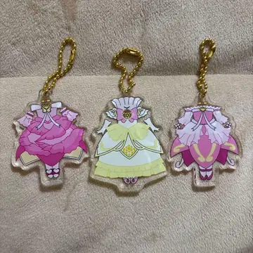 신비한 별의 쌍둥이 공주 파인 아크릴 키링 3개 세트