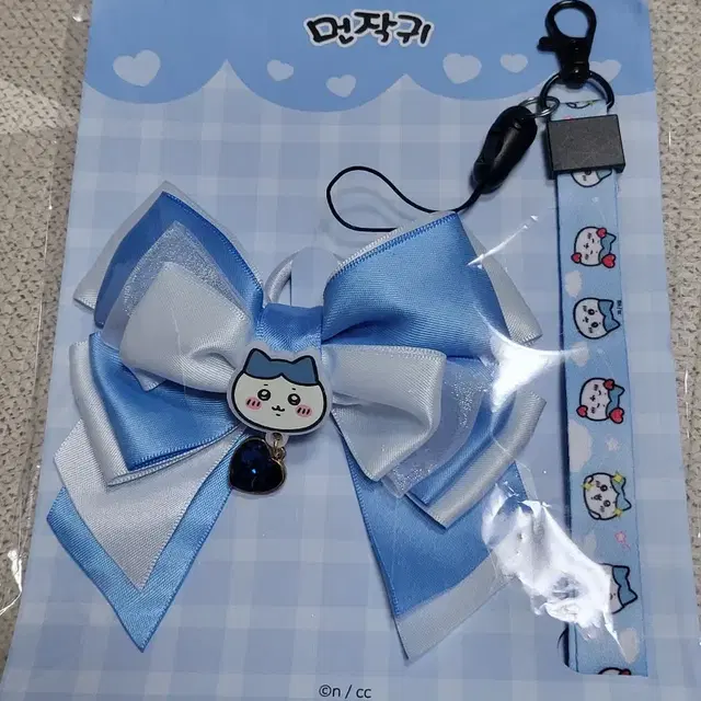 치이카와 먼작귀 팝업 하치와레 응원봉 리본 스트랩