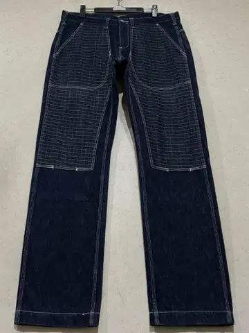 코지마 진스 KOJIMA GENES 신치 벨트 더블니 데님 팬츠