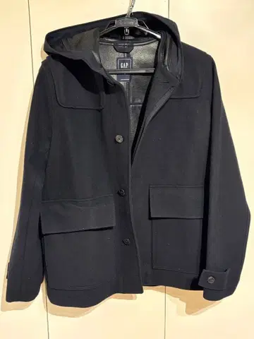 GAP 후드 부착 코트 M 블랙