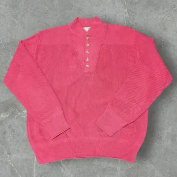 레어 컬러 80s 90s L.L. Bean 헨리넥 코튼 니트