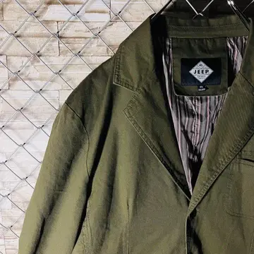 [ 특대 4XL ] 지프 JEEP 테일러드 자켓 카키 팔꿈치 패치