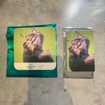 주토피아2 오마이카페 예약 특전 파우버트 카드 코스터