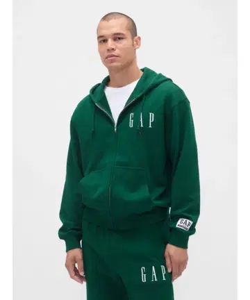 GAP 갭 30th 기념 지퍼 후드티 그린 녹색 2025 S