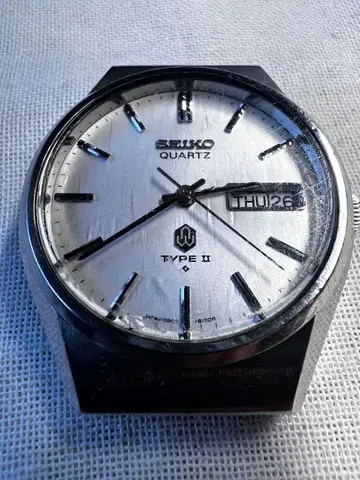 SEIKO TYPE II 쿼츠 빈티지 데이데이트 심플 쇼와