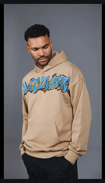 미착용 새상품 디스크라이머 맨투맨 남성용 후디 브라운 2.4만