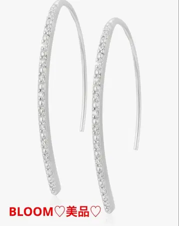 블룸 BLOOM 파인 스틸 큐빅 지르코니아 귀걸이 새상품급