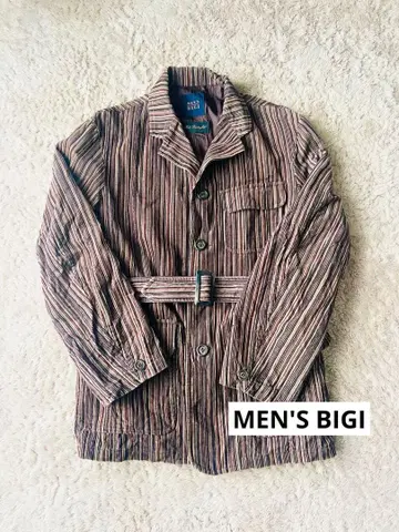 새상품급 MEN'S BIGI 스트라이프 테일러드 자켓