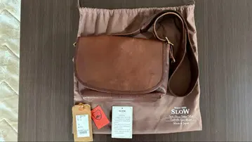 [ 천연 가죽 ] SLOW 브라운 가죽 숄더백