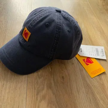 코닥 네이비 릴랙스핏 스퀘어 로고 볼캡