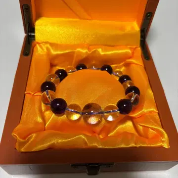 아메지스트 슈퍼세븐 x 자수정 x 수정 팔찌 16cm