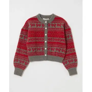 moussy RIBBON FAIR ISLE 니트 가디건