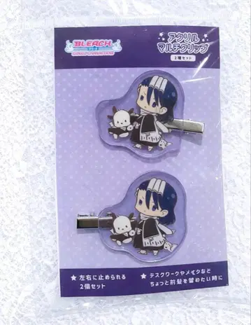 BLEACH 산리오 헤어 클립 2종 세트 포차코 쿠치키 뱌쿠야