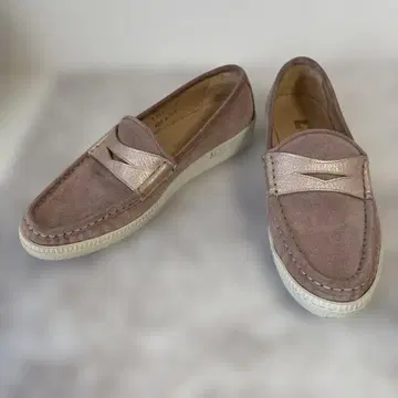 PASCUCCI 파스쿠치 스웨이드 페니 로퍼 핑크