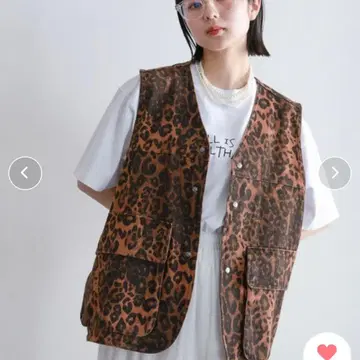 RAGEBLUE 카츠라기 워크 베스트 레오파드 무늬