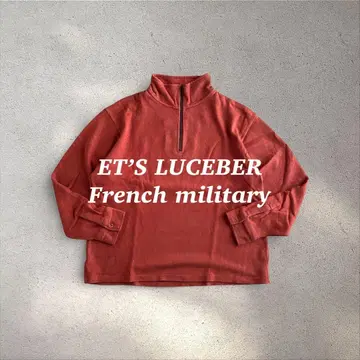ET'S LUCEBER 스웨트 셔츠 L 오렌지 페이드 프랑스 군 밀리터리