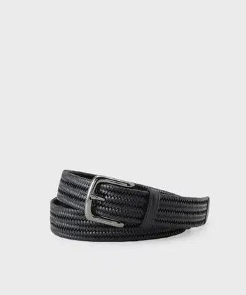 다케오 키쿠치 가죽 밴딩 메쉬 벨트