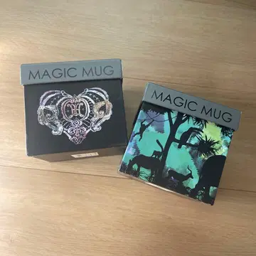 Francfranc 매직 머그 2개 세트 하트와 동물