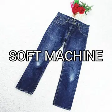 소프트 머신 데님 팬츠 SOFT MACHINE 로고 버튼