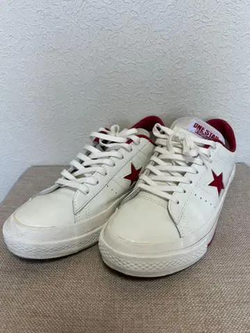 컨버스 ONE STAR 화이트/레드 스니커즈
