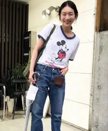 아리하라 미유키 착용 미키 T셔츠