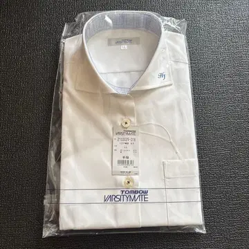 미사용 새상품 하치오지 짓센 고등학교 여자 반팔 와이셔츠 (파란색)