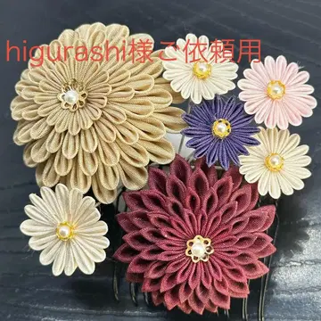 히구라시 님 의뢰용 츠마미자이쿠 오비 장식