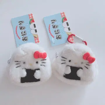 산리오 키티 오니기리 시리즈 동전 지갑 카라비너 포함 택 포함 새상품