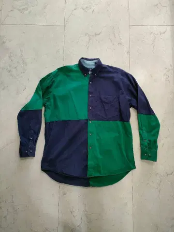 레어 90s GAP 투톤 컬러 절개 BD 셔츠