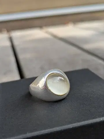 커다란 문스톤 스털링 실버 반지
