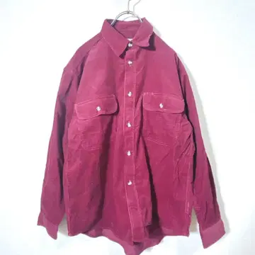 올드 유니클로 남성용 코듀로이 셔츠 보르도 S 사이즈