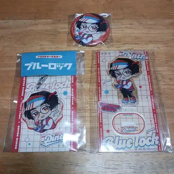 유키미야 켄유 레트로 다이너 아크릴 스탠드 & 캔뱃지 등 3점 블루 록