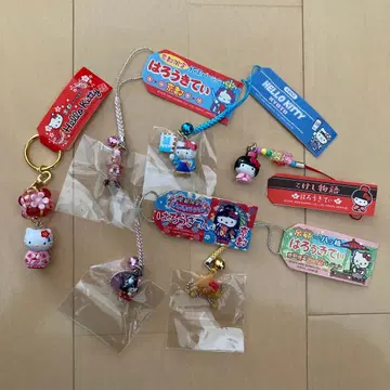 지역 한정 키티 헬로키티 교토 한정판 족자봉 6개 세트