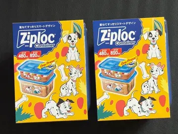[ 새상품 ] 101마리 강아지 지퍼락 컨테이너 2개 세트