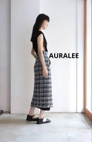 AURALEE 오라리 HOMESPUN SUMMER TWEED SKIRT