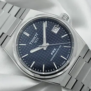 TISSOT 새상품급 PRX 파워매틱 80 네이비 자동 와인딩