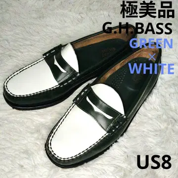 [ 컨디션 최상 ] G.H.BASS 라슨 그린 화이트 로퍼 US8