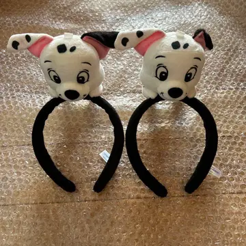 최종 디즈니 머리띠 2개 101마리 강아지 봉제 인형
