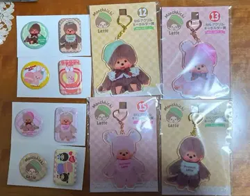 몬치치 복권 엔터테인먼트 복권 캔뱃지 아크릴 키링 4종 컴프